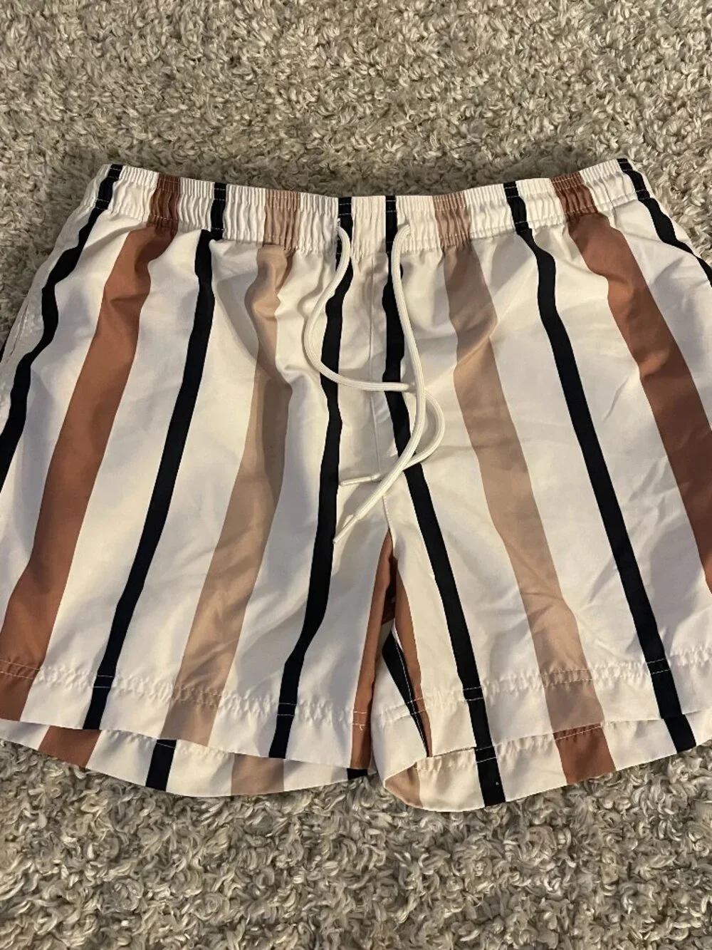 PacSun Kennedy Striped Swim Trunks Mens Medium 4.5